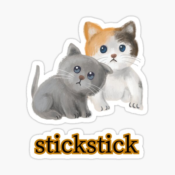 Item preview, Stickstick Sticker cat designed and sold by Bell Art.