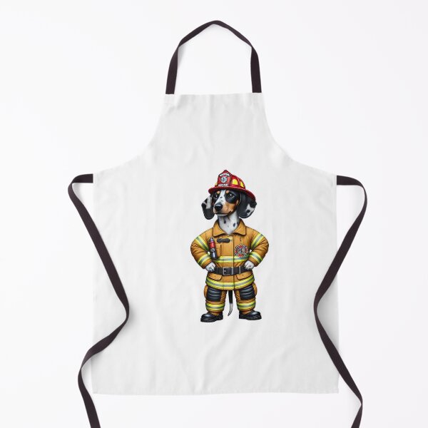 Item preview, Piebald Dachshund Firefighter Dog designed and sold by BrinaandPops.