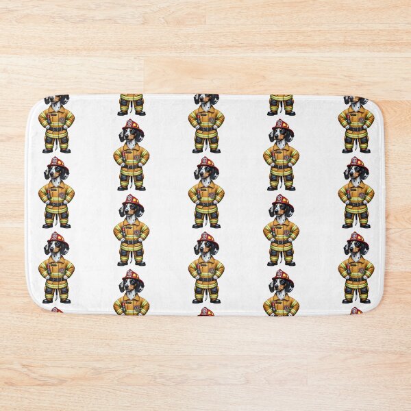 Item preview, Piebald Dachshund Firefighter Dog designed and sold by BrinaandPops.