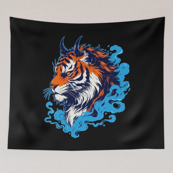 Item preview, Oni Tiger Tattoo Retro designed and sold by TomFrontierArt.