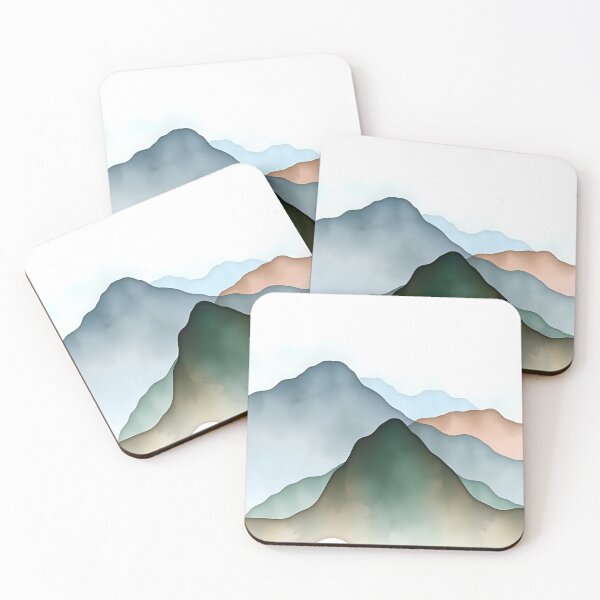Item preview, Mountain Serenity - Dawn Watercolor Peaks designed and sold by Shirtastically.