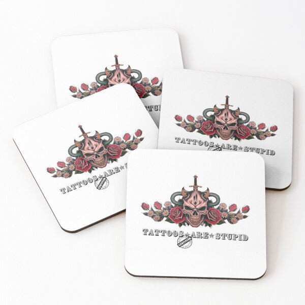 Item preview, Bold gothic print "tattoos are stupid"  - edgy art apparel design designed and sold by W-McSapa.