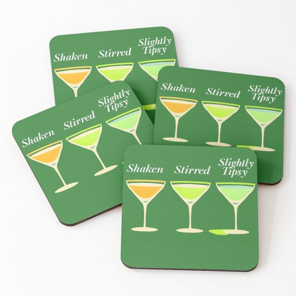 Item preview,  Shaken, Stirred, Slightly Tipsy | Funny Cocktail & Bartender T-Shirt designed and sold by TeesByOquad.