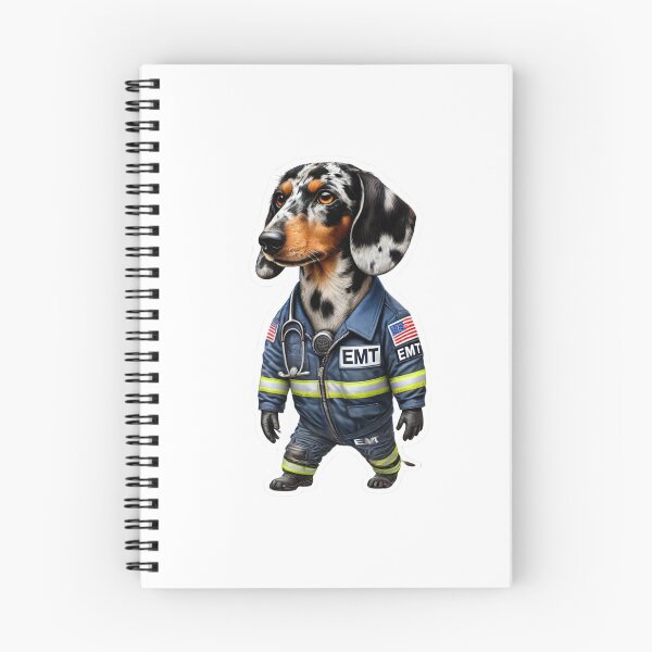 Item preview, Piebald Dachshund Paramedic Dog designed and sold by BrinaandPops.