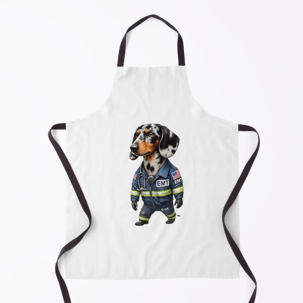 Item preview, Piebald Dachshund Paramedic Dog designed and sold by BrinaandPops.