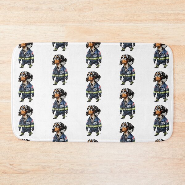Item preview, Piebald Dachshund Paramedic Dog designed and sold by BrinaandPops.