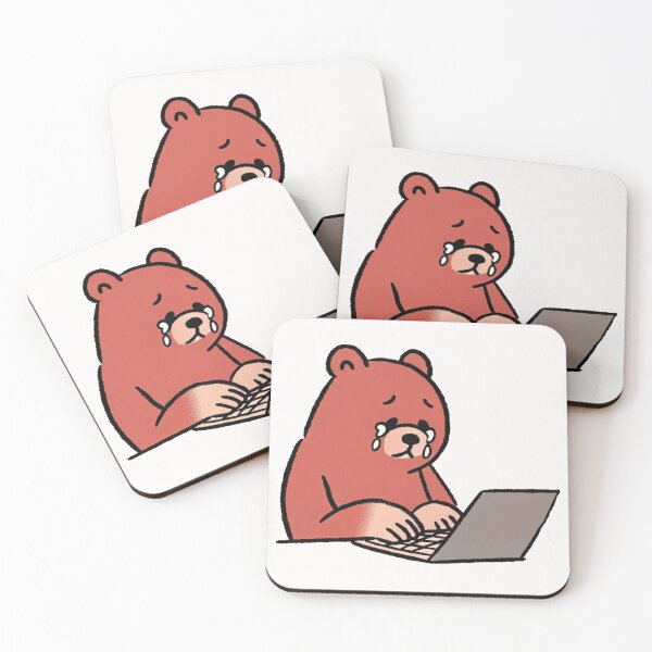 Item preview, bear working hard designed and sold by ArtZombieStore.