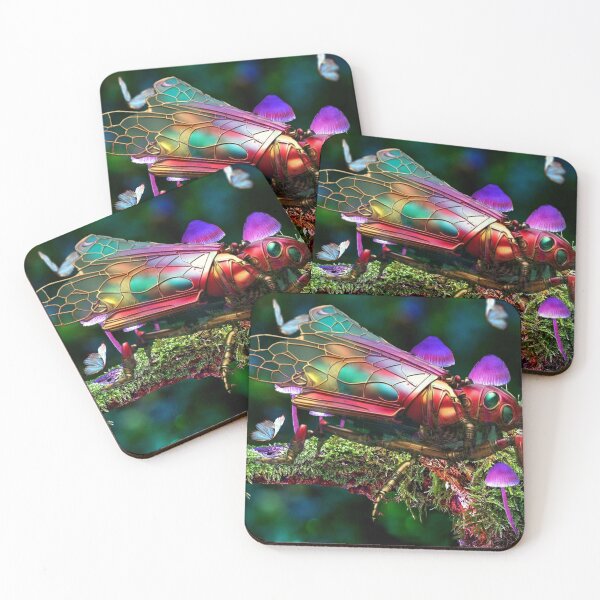 Item preview, Mechanical Cicada, mushroons and butterflies designed and sold by Helios Be. Lavsh.