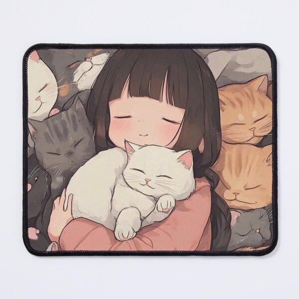 Item preview, Happy girl and cats designed and sold by Nemanja98R.
