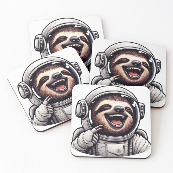 Item preview, Laughing astro-sloth designed and sold by KingCuppaDigitalArt.