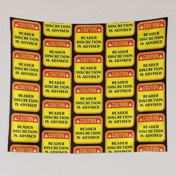 Item preview, CAUTION:  Reader Discretion Is Advised - funny warning signs designed and sold by DesignsFromTW-S.