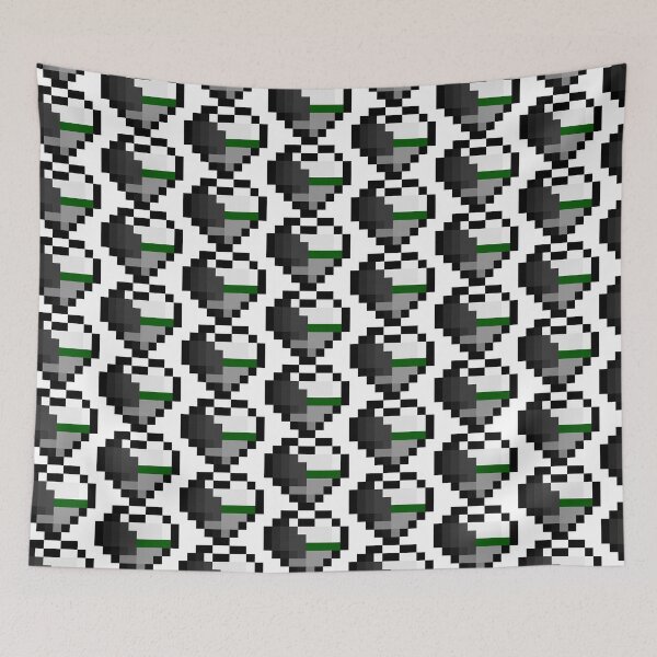 Item preview, Demiromantic Pride Flag Pixel Heart designed and sold by HarveyHandcraftsandDesigns.