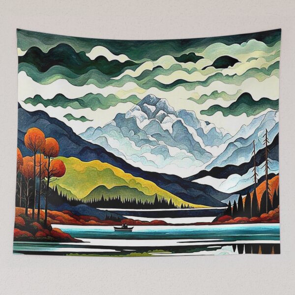Item preview, Canoeist on the lake 1 designed and sold by George Hutton Hunter.