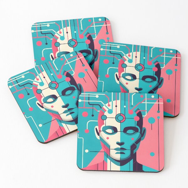 Item preview, Cybernetic Mind: Futuristic AI Human Hybrid Art designed and sold by InevitableAum.