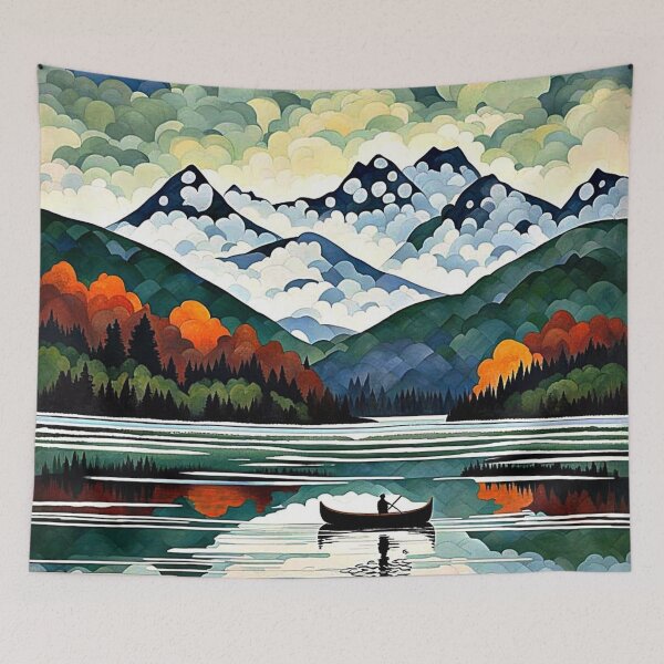 Item preview, Canoeist on the lake 4 designed and sold by George Hutton Hunter.