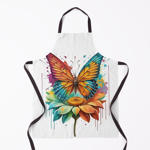 Item preview, Colorful butterfly on a gerbera flower watercolor designed and sold by Ann Miu Deluxe.