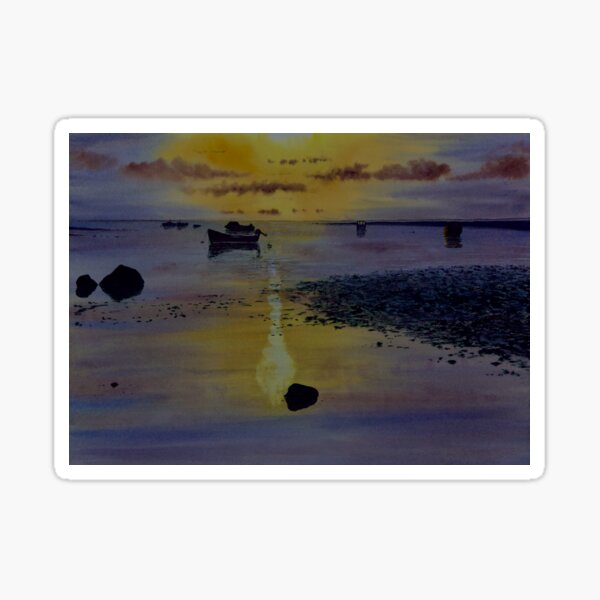 Item preview, Boats at Sunset in Watercolour designed and sold by SeanSmithArt.