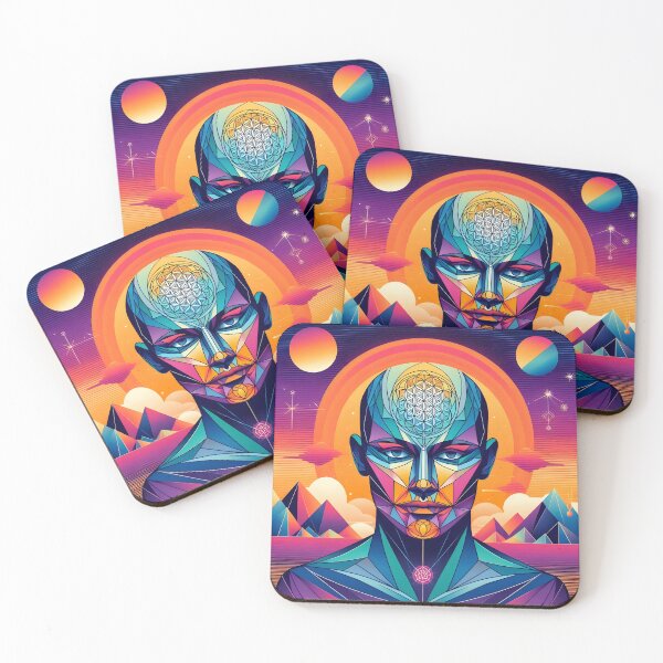 Item preview, Celestial Visionary Portrait – Sacred Geometry & Cosmic Awakening designed and sold by InevitableAum.