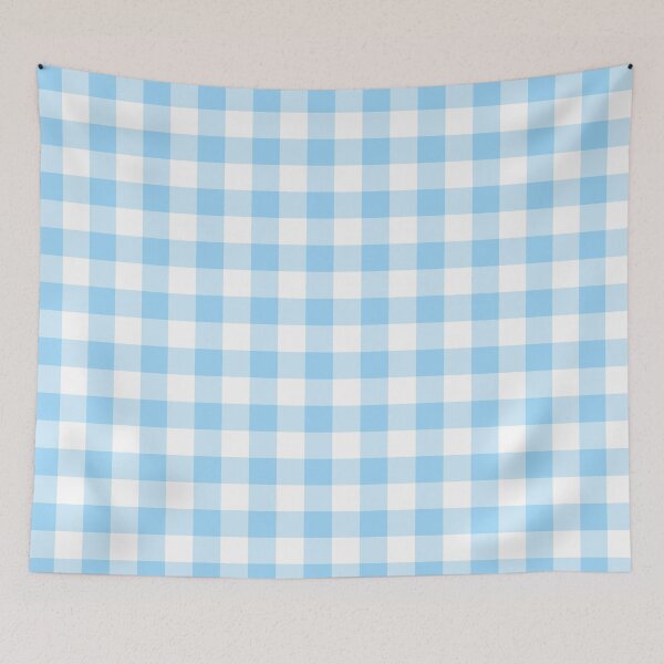 Item preview, Light Blue Gingham Plaid Print designed and sold by CloudkissedDesignCo.
