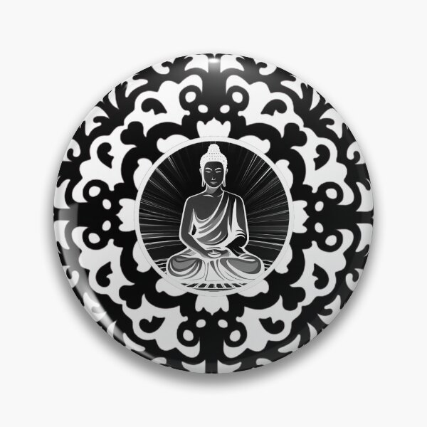 Item preview, Black mandala buddha designed and sold by Buda--Vibes.
