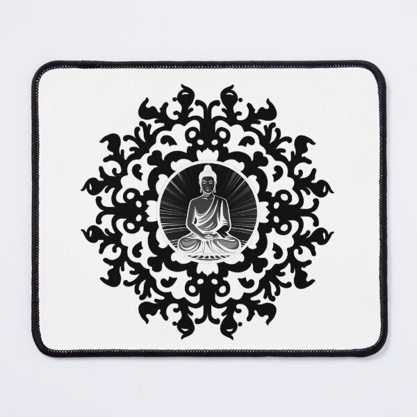 Item preview, Black mandala buddha designed and sold by Buda--Vibes.