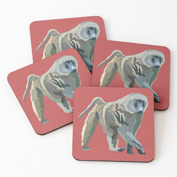 Item preview, C is for Cape Baboon ,Cape Baboon – South African Primate Wildlife Illustration designed and sold by PrettylittlepastelUk.