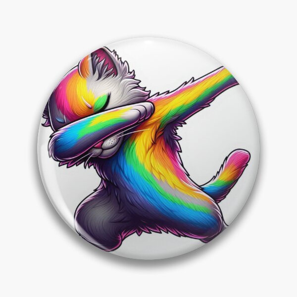 Item preview, Gato arcoiris haciendo dabbing designed and sold by KingCuppaDigitalArt.