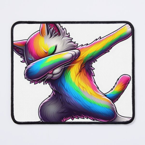 Item preview, Rainbow cat Dabbing designed and sold by KingCuppaDigitalArt.