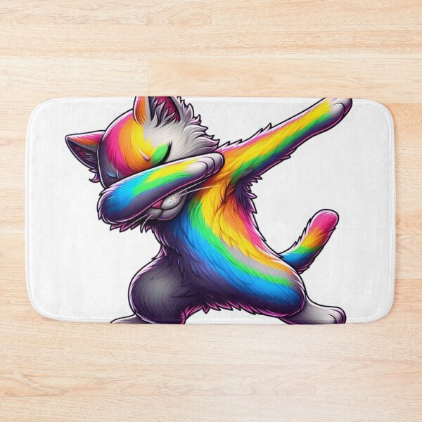 Item preview, Rainbow cat Dabbing designed and sold by KingCuppaDigitalArt.