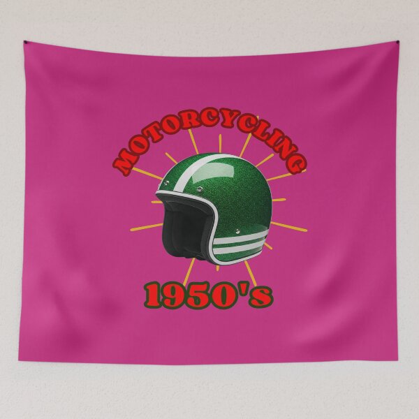 Item preview, Motorcycle Helmet - Motorcycling 1950's designed and sold by MasonsTshirts.