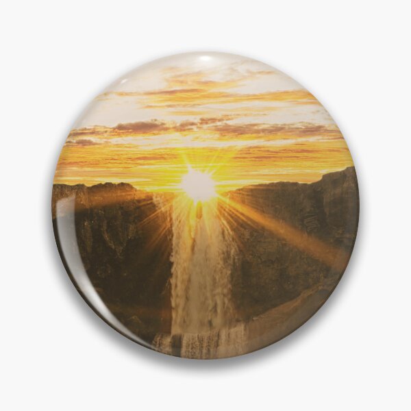 Item preview, Sunset and Golden Skies Above a Waterfall  designed and sold by CountyKent.