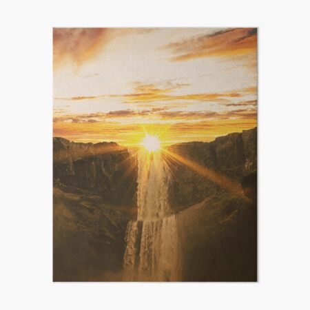 Item preview, Sunset and Golden Skies Above a Waterfall  designed and sold by CountyKent.