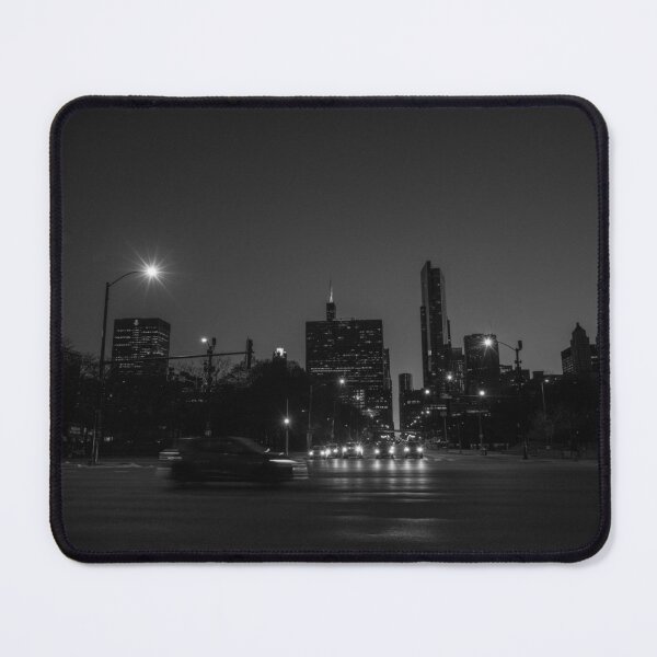 Aperçu de l'œuvre Lumières de la ville en mouvement – Chicago la nuit créée et vendue par BadWolfStudios.