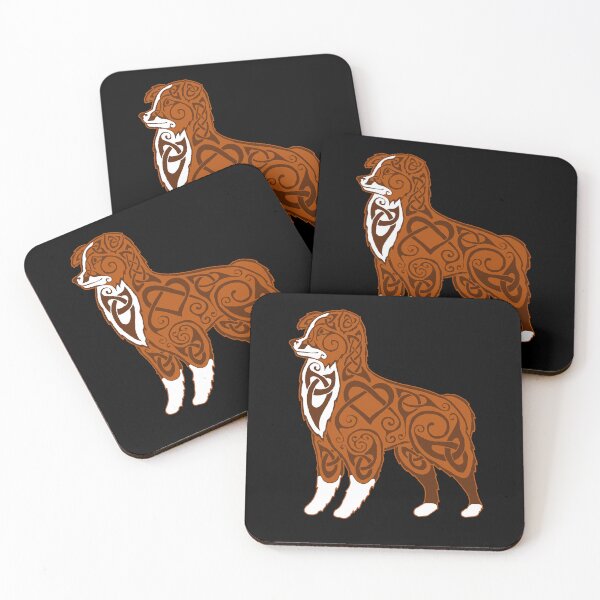 Item preview, Aussie Australian Shepherd Red Brown Celtic designed and sold by ingridthecrafty.