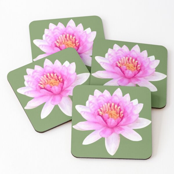Item preview, Lotus flower with green background  designed and sold by Josephine Ethereal.