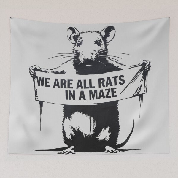 Item preview, Banksy Rat - We are all rats in a maze designed and sold by 123ks.