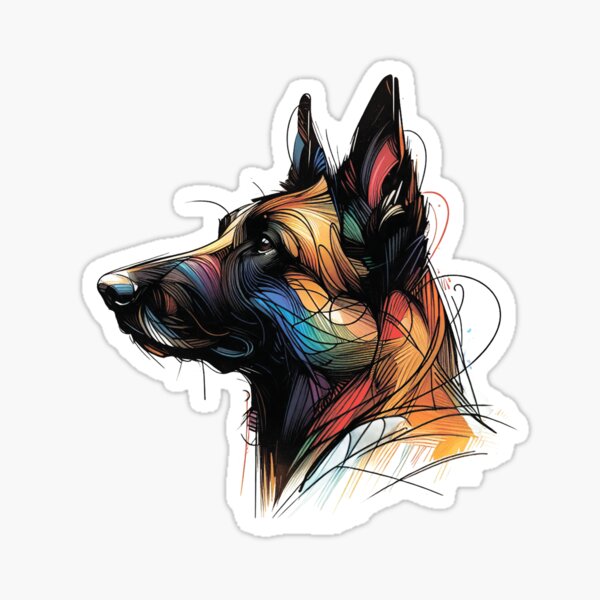 Item preview, Colorful dog. Dog breed. Belgian Shepherd. designed and sold by MagelliShop.