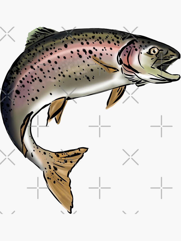 Trout Sticker by Sibo Miller