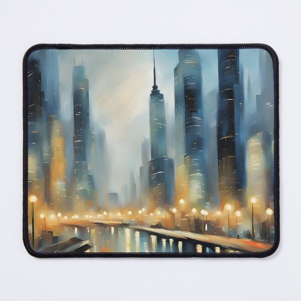 Item preview, Abstract City Glowing At Night II designed and sold by Glimmersmith.