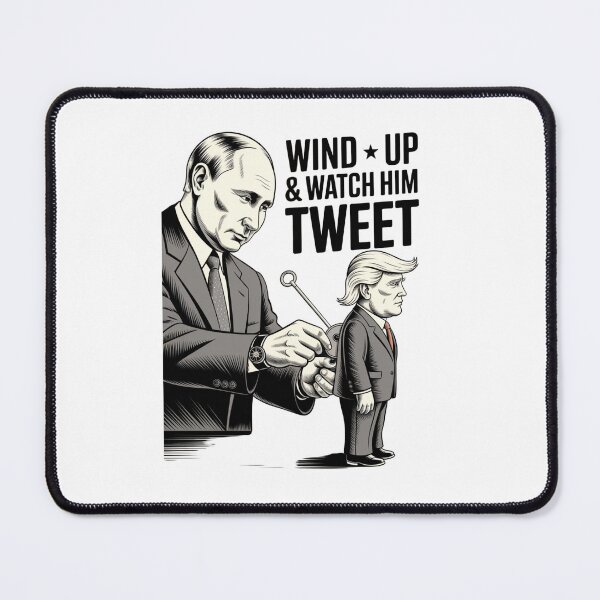 Item preview, "Wind Up & Watch Him Tweet – Anti-Trump Putin Puppet Political Cartoon T-Shirt" designed and sold by COWELLM.