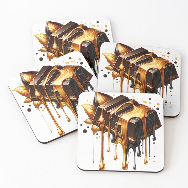 Item preview, Golden Drip Chocolate - Luxury Aesthetic Sweet Treat Design designed and sold by My Joyful Charm Store.