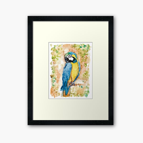 Item preview, Watercolor Macaw Painting designed and sold by Foxxey.