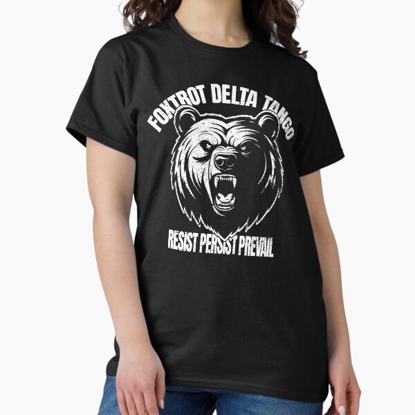Item preview, Foxtrot Delta Tango FDT - Angry Bear Resistance Graphic | NATO Inspired Political Satire designed and sold by Prints-N-Tees.