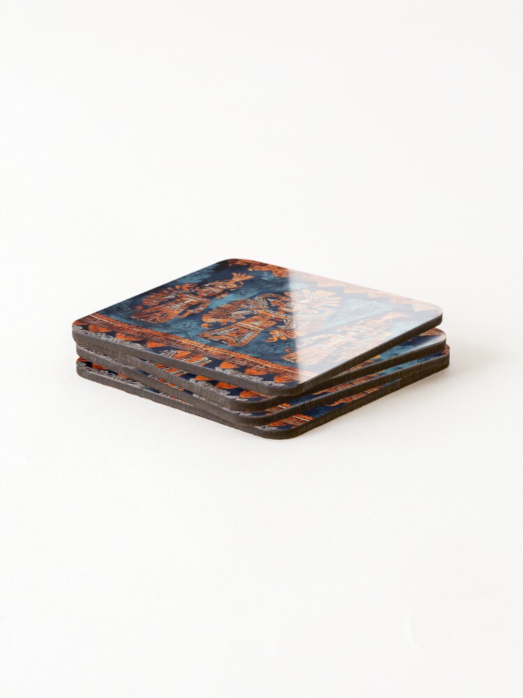 Thumbnail 4 of 5, Coasters (Set of 4), Aztec pattern designed and sold by KayUweRott.