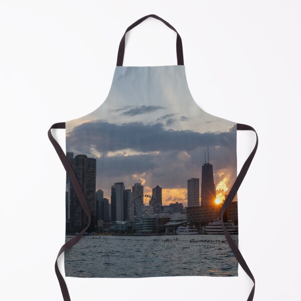 Item preview, Golden Hour – Chicago Skyline from the Water designed and sold by BadWolfStudios.