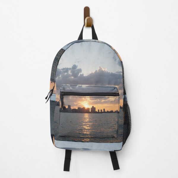 Item preview, Sunset Glow – Chicago Skyline from the Water designed and sold by BadWolfStudios.