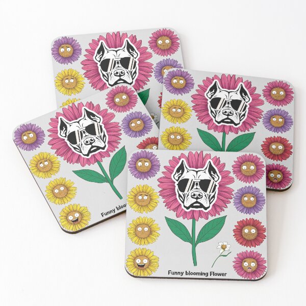 Item preview, Cool Dog with flowers, Funny Dog Lover Gifts  designed and sold by Cuteanimalgifts.