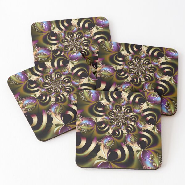 Item preview, Gold bows abstract fractal design designed and sold by pinkal.