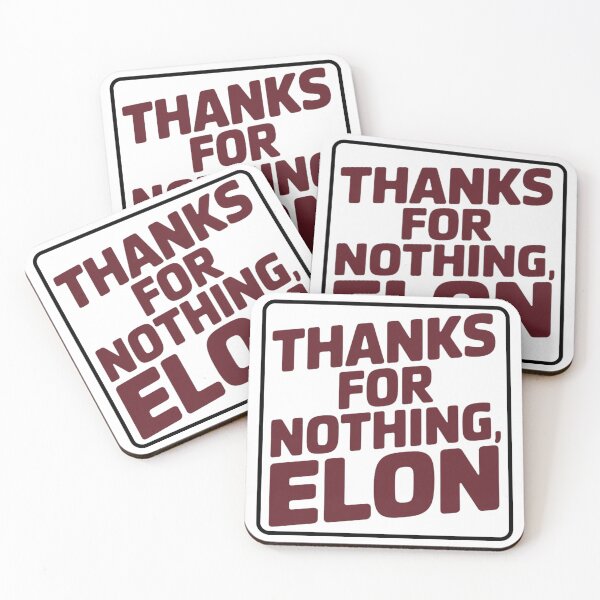 Item preview, Tesla bumper Thanks for nothing, Elon anti elon round  designed and sold by SanadDiab.
