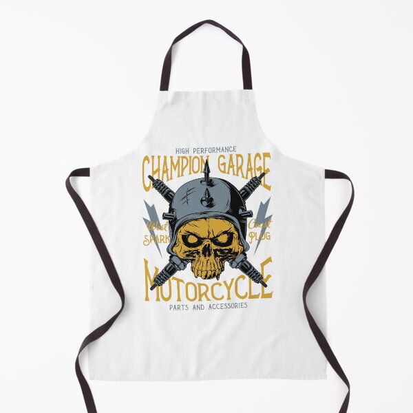 Item preview, Garage Champion: Biker Skull with Spark Plugs designed and sold by Polarisofficial.